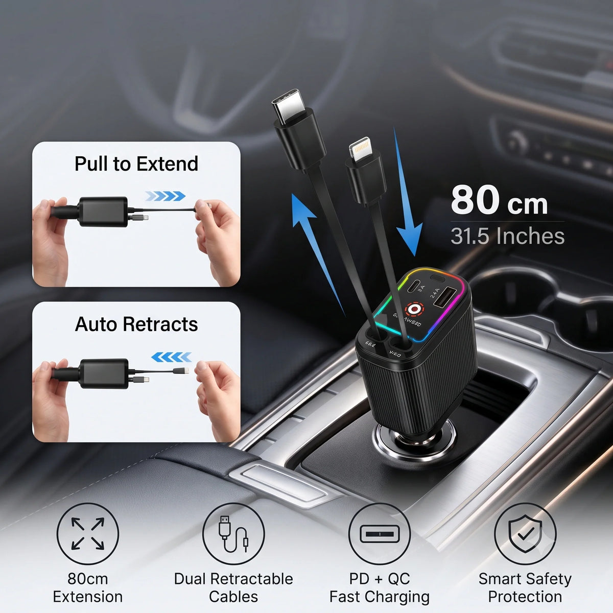 4-in-1 Car Charger — Limited Offer!