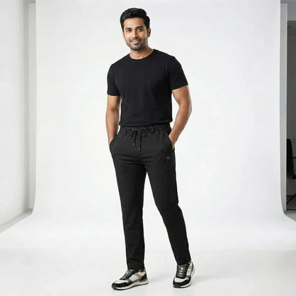 Pack of 3 Offer 😍 Men’s Premium-Quality Stretch Lycra Pants | Black, Blue & Grey