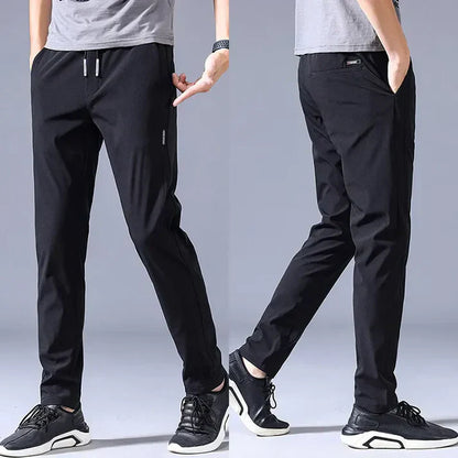 Pack of 3 Offer 😍 Men’s Premium-Quality Stretch Lycra Pants | Black, Blue & Grey