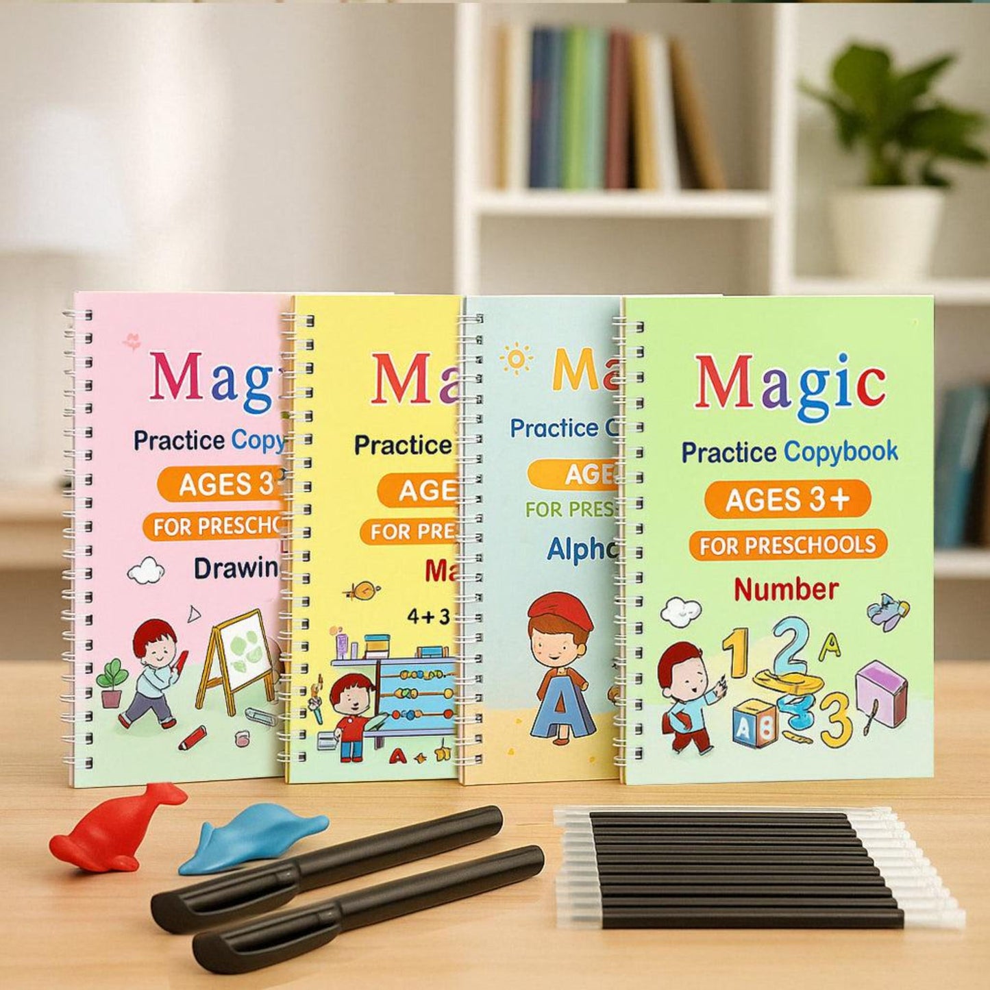 Magic Book Buy 1 set & Get 1 set FREE!!! + FREE Learning 2000+ pages downloadable PDF worksheet for kids